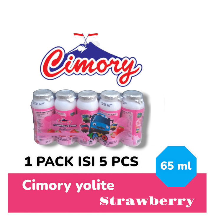 

✨ TOMOTOSTORE ✨ CIMORY Yogurt Botol 65 ml - Tayo Strawberry | 1 pack ( isi 5 pcs )