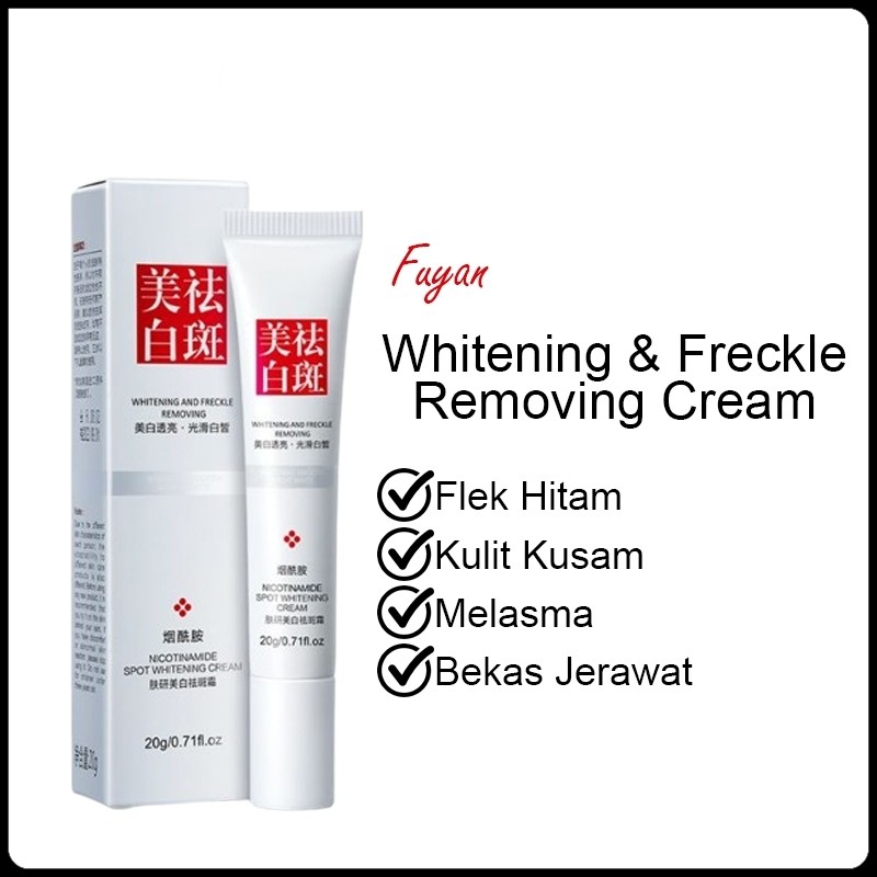 Fuyan Whitening Freckle Cream Remove Dark Spots Anti Freckle Cream Niacinamide Fade Pigmentation Mel
