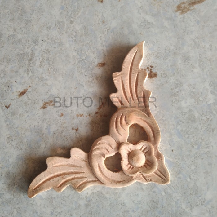 ukiran ornamen tempel sangkar burung hiasan figura lemari bufet 11x11 BM2312