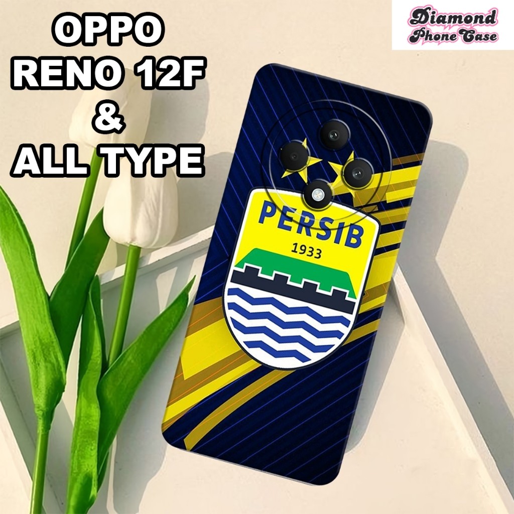 G27 - Softcase OPPO RENO 12F Terbaru 2024  - Case pro camera - MOTIF CLUB BOLA PERSIB - bahan  karet