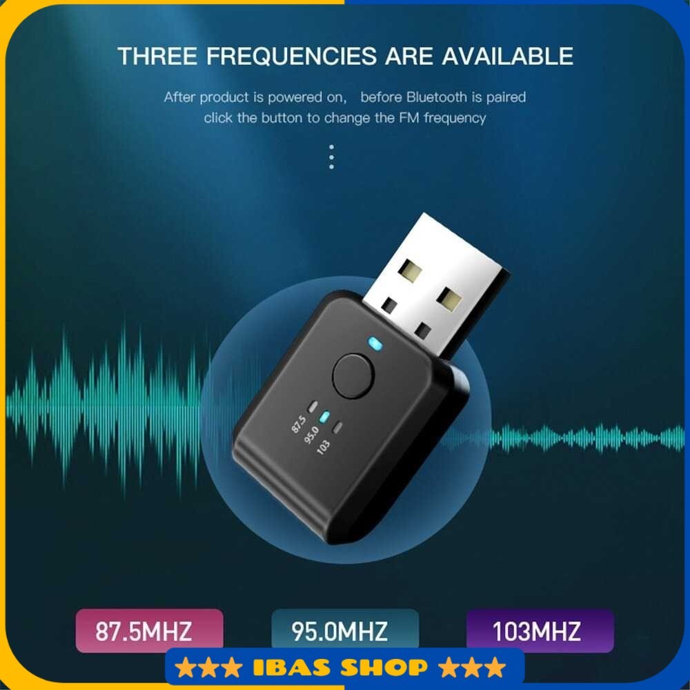USB Dongle Car Bluetooth 5.1 FM Transmitter Adaptor - FM 01