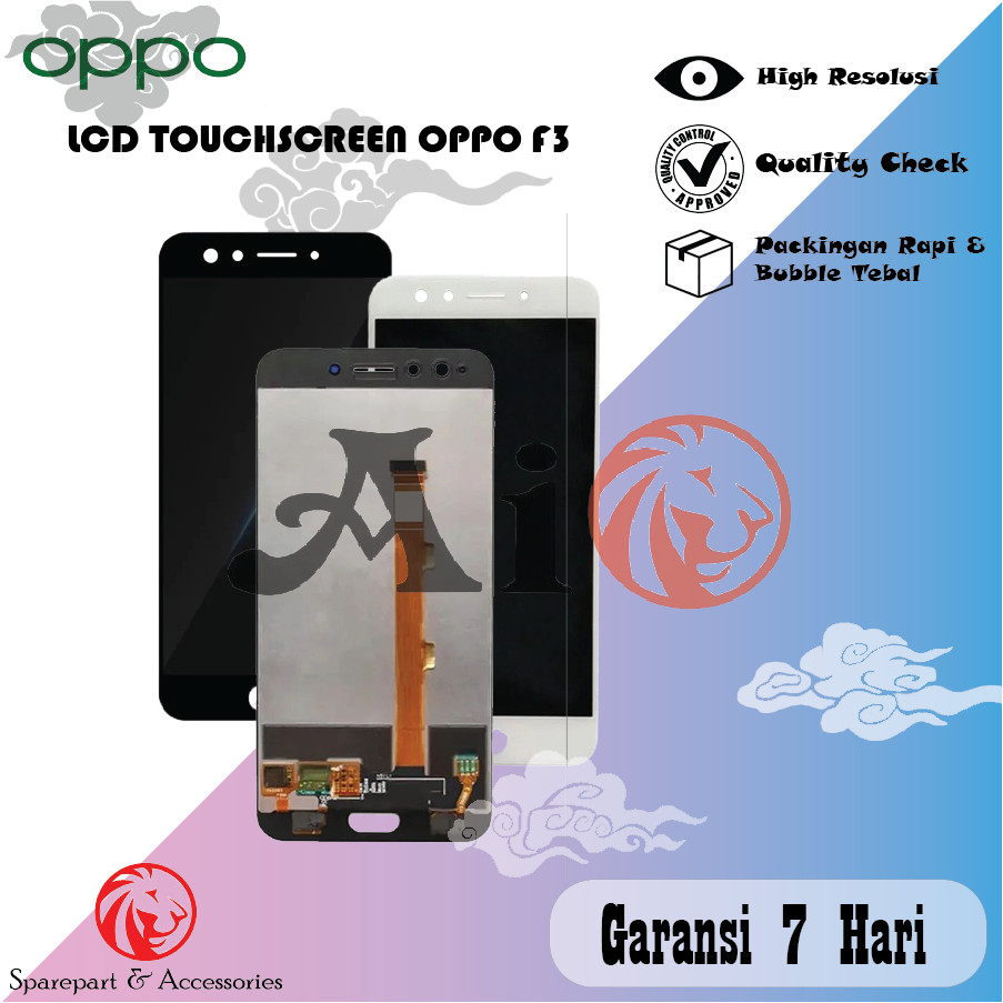 LCD OPPO F3 - OPPO F3 ORIGINAL LCD TOUCHSCREEN 1SET COMPLETE FULLSET