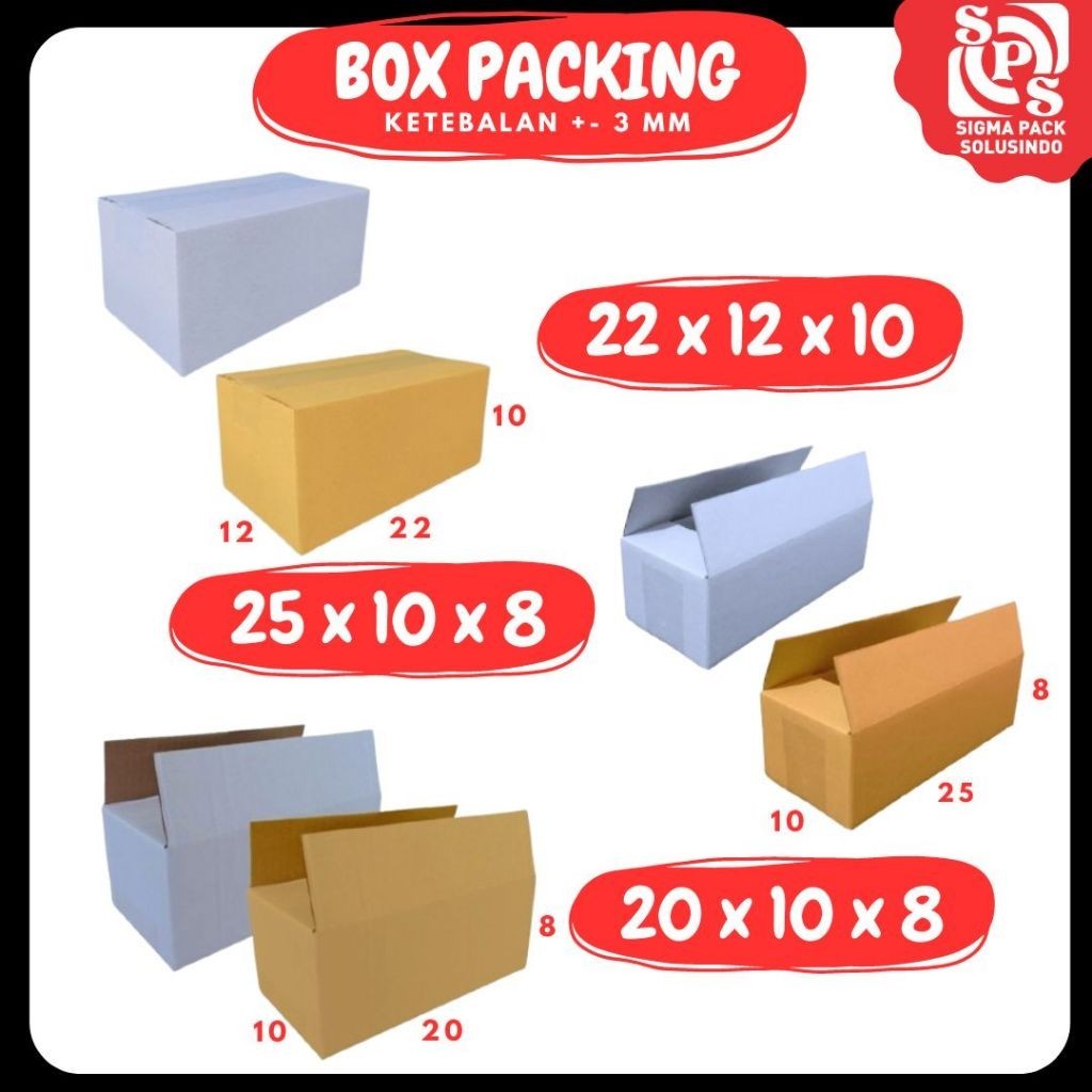 

Box 20x10x8 / 25x10x8 / 22x12x10 / 10x8x6 / 15x8x6 Kardus Packing A1 Olshop Karton Dus Kotak Kemasan Sparepart Assesoris Fix MEDIAPACK