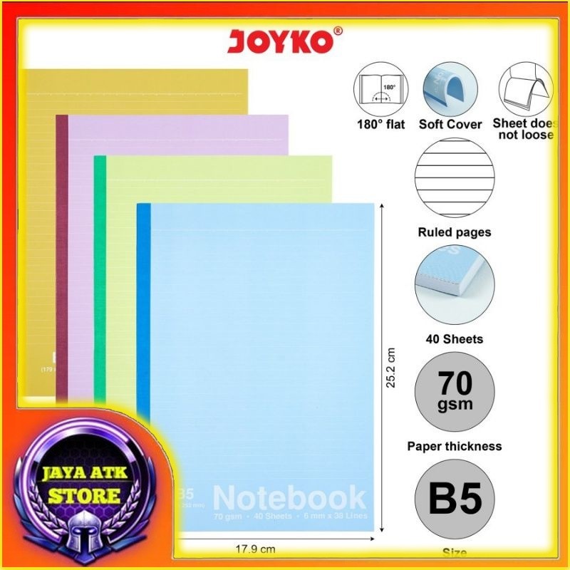 

Notebook JOYKO NB 704 Dan NB 705 Softcover Notebook A5 Dan B5 Buku Tulis Garis