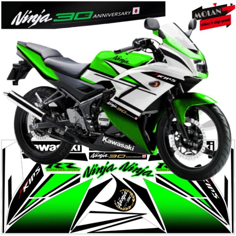 Sticker Striping Ori Ninja Rr 150 2015  /Decal Ninja Rr New 2tak-striping Ninja Rr-lis Ninja Rr-stic