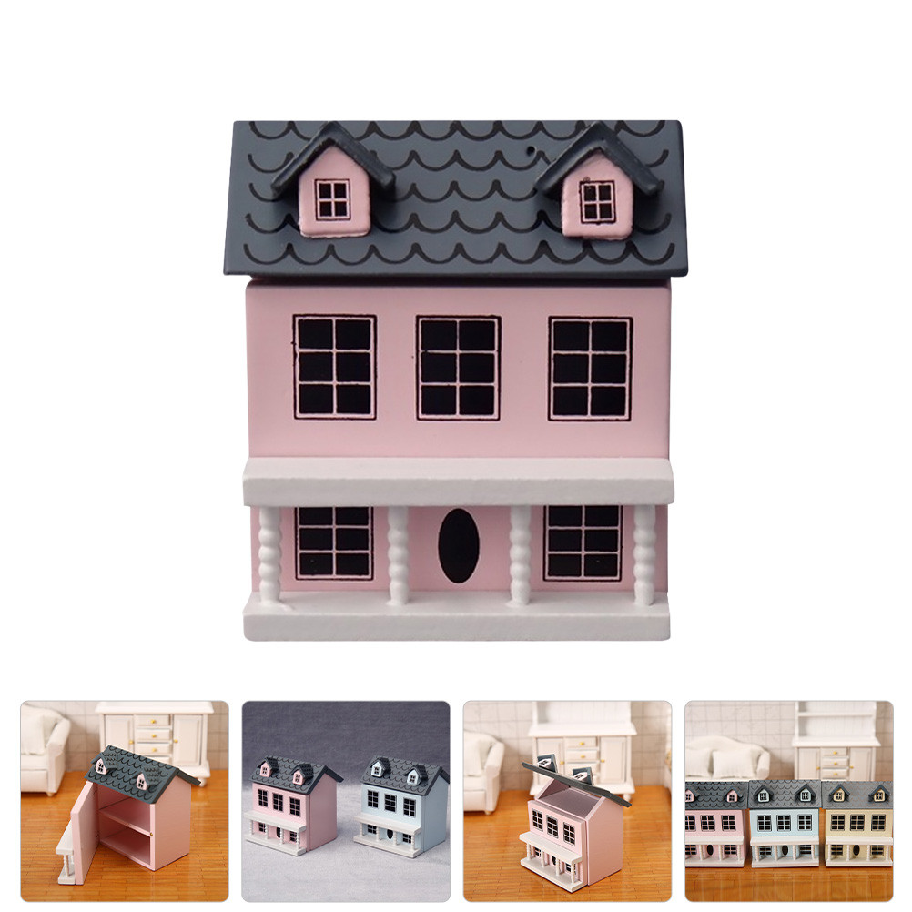 

Villa Small House Prefabricated Miniature Kit Diy Dollhouse Houses Micro Landscape Decor Suite