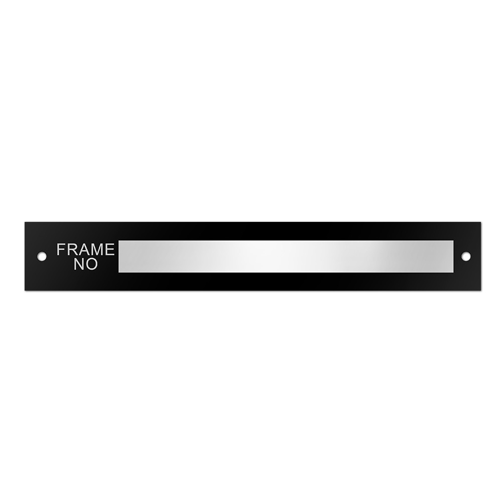 

High Quality Aluminium Frame NO Chassic Vin Serial Number Plate ID Tag Vehicle Date Identification 100 X 15MM