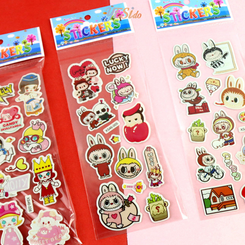 

COD Stiker Gelembung LABUBU Stiker Anak Stiker 3D Stiker Hadiah Kartun-YES