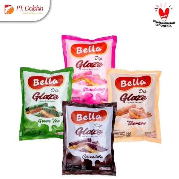 

Bella Dip Glaze 200gr | Chocolate - Strawberry - Tiramisu - Green Tea - Selai - Green Tea