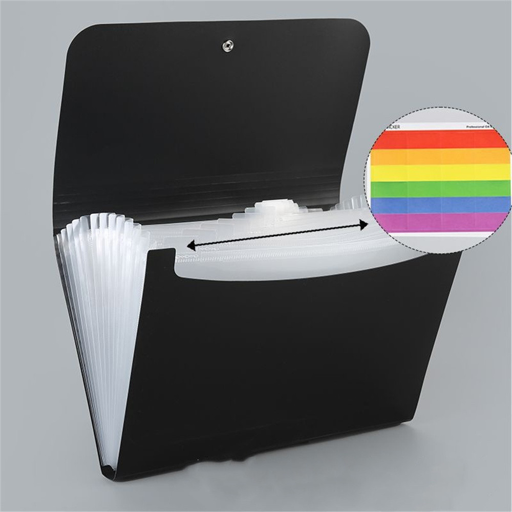

A4 File Paper Folder Large Capacity Waterproof File Organizer Certificates Music Score Test Paper Desktop Storage Document