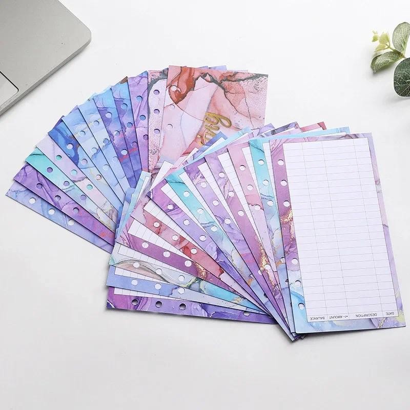 

12pcs A6 Budget Planner Inner Page for Loose Leaf Notebook Filler Paper 6 Holes Binder Financial Management Budget Saving Money
