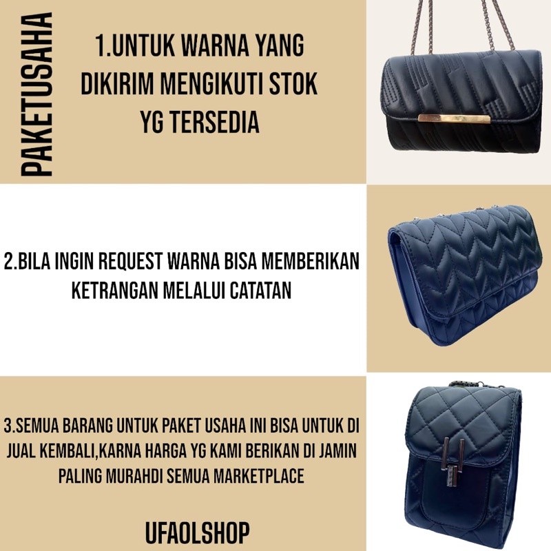 PAKET USAHA-TAS TASWANITA MURAH TAS SLINGBAG