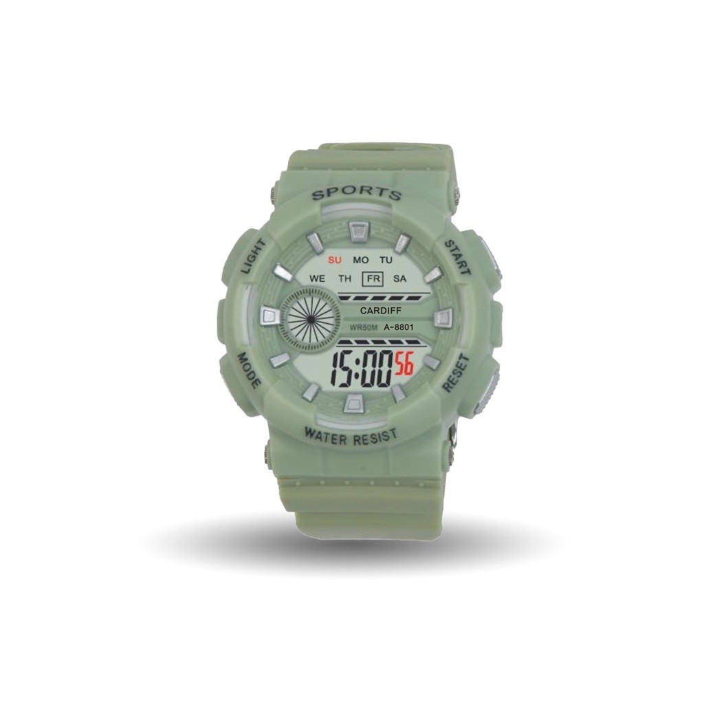 CARDIFF LCD C 8801 Jam Tangan Sport Water Resist