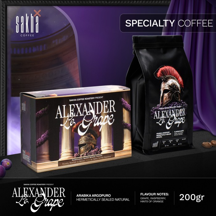 

[[Best Seller]] Biji Kopi Arabika ALEXANDER LE GRAPE Coffee Bean Arabica Bubuk Coffe - Bubuk Sedang, 200gr