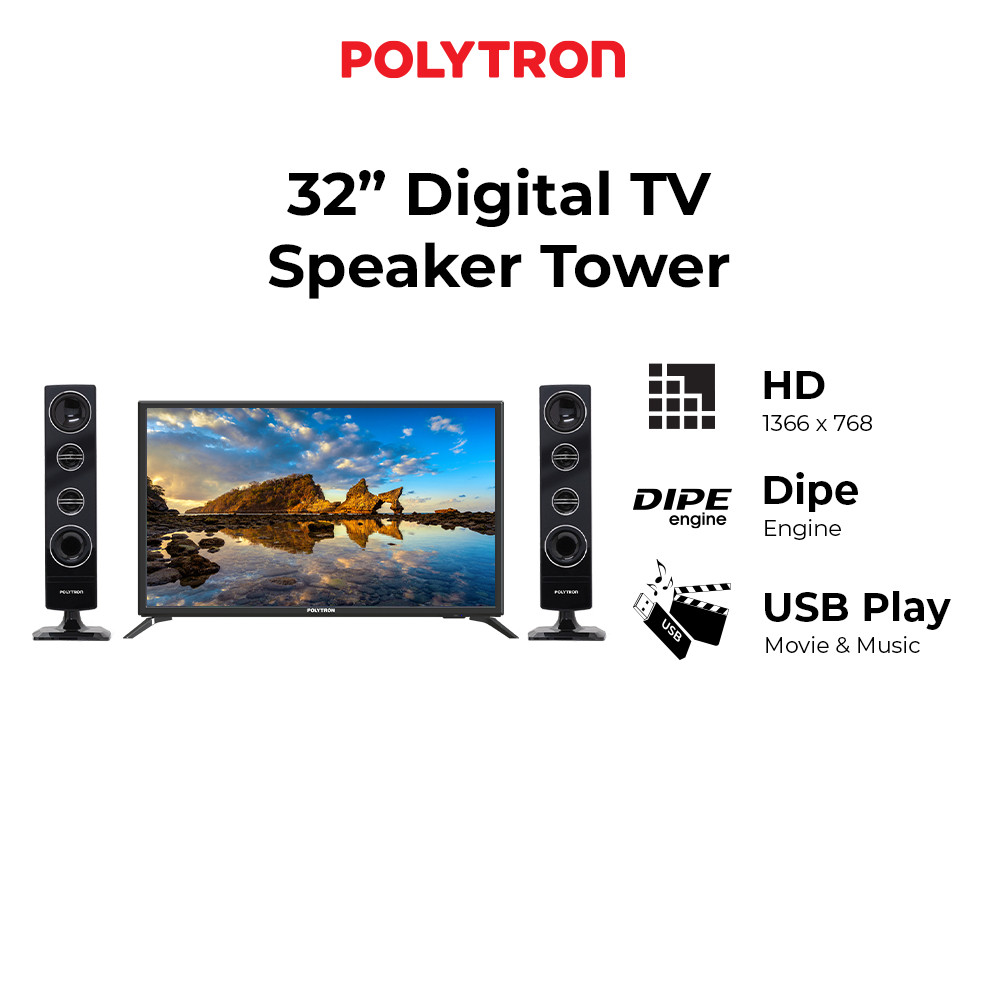 [CIREBON] POLYTRON Cinemax Digital LED TV 32 inch PLD 32TV1855