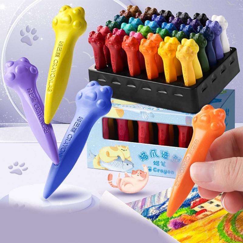 

Washable Crayons Toddlers Drawing Crayons for Drawing and Crafts Colouring Pencil Kids Educational Drawing Painting Pens F19E