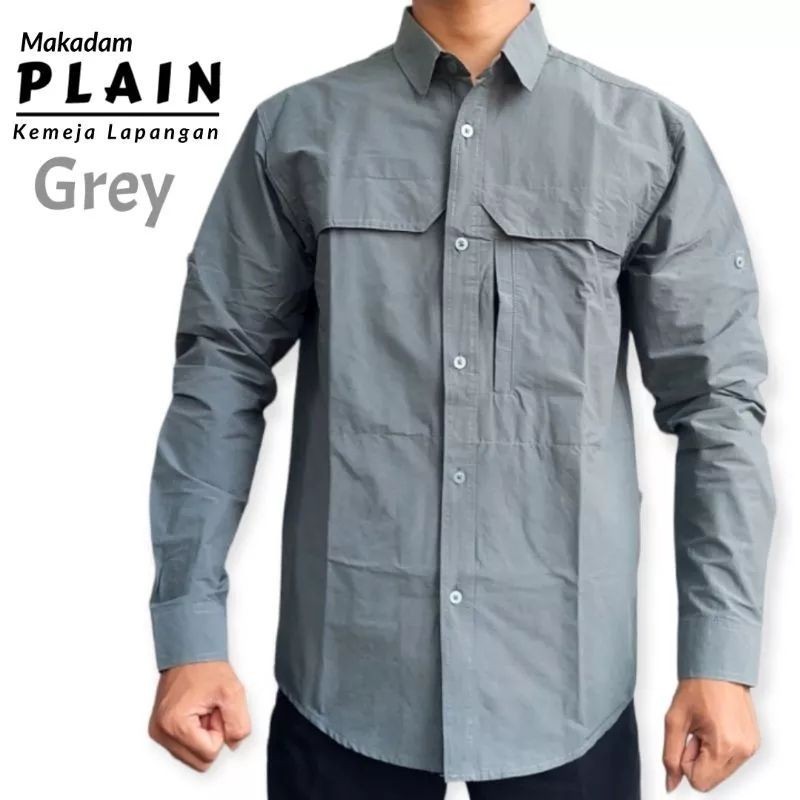 SIZE JUMBO Kemeja Tactical M-Track/ Kemeja Lapangan/ Kemeja Reskrim/ Kemeja outdor bahan drill
