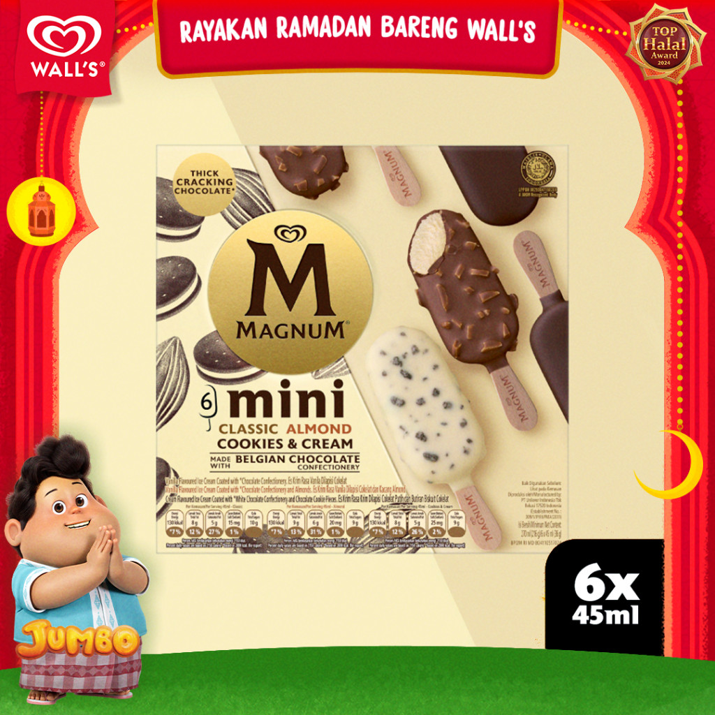

Magnum Mini Mix Classic, Almond & Cookies and Cream - Es Krim/Ice Cream Wall's