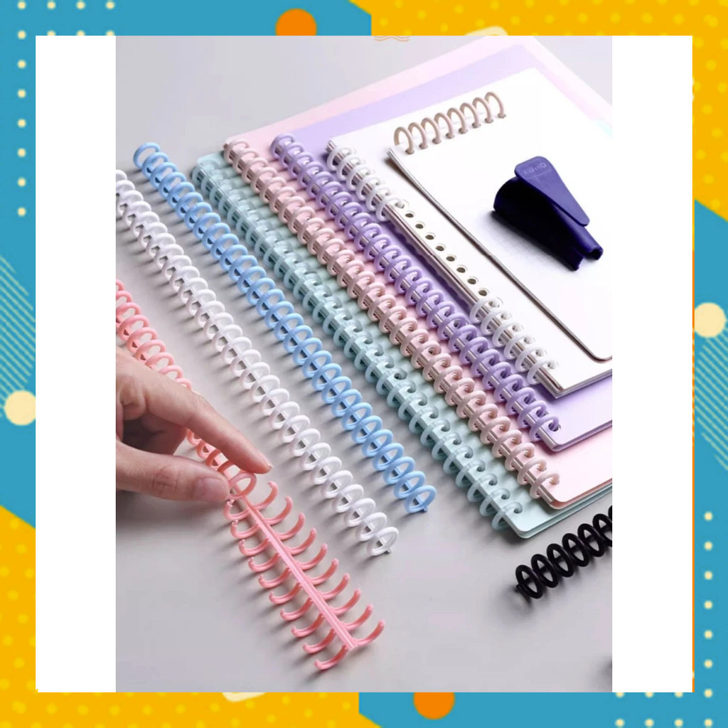 

Ring Binder Cincin STRIP 30 LUBANG Pengikat Kertas DIY Satuan Buku A4 A5 Sekolah Kantor Panjang TG4152A0