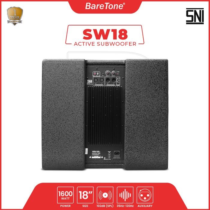 BareTone Speaker Subwoofer SW18 - 18 Inch - black