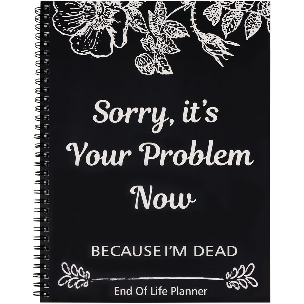 

1pcCreative Notebook Simple End of Life Planner Notepad for Recording Final es and End-of-life Arrangements Emergency Binder