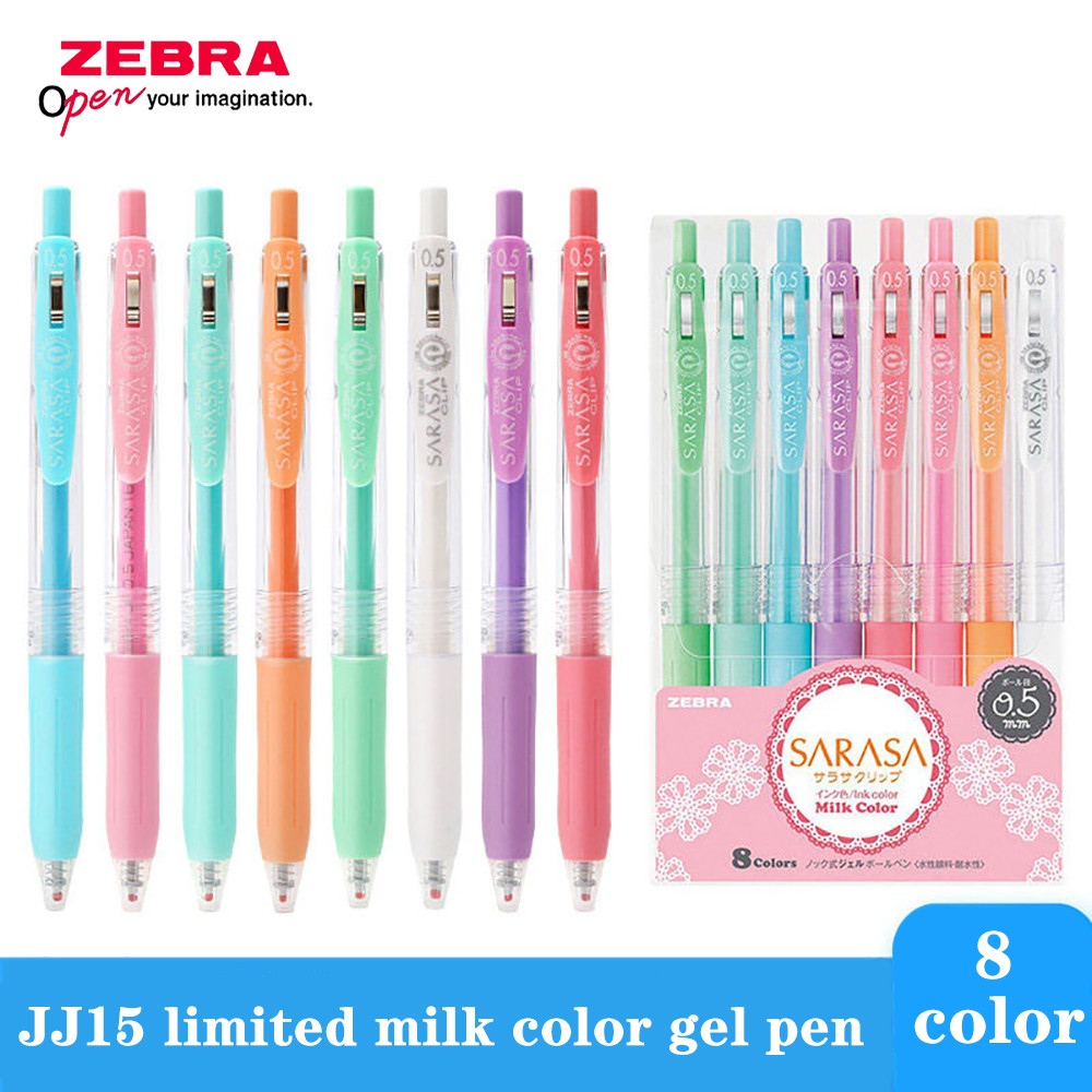 

Japan Zebra Gel Ink Pen SARASA Milk Color Press Cute Gel Pens Set Hand Account Special Cute Stationary Supplies JJ15-MK 0.5mm