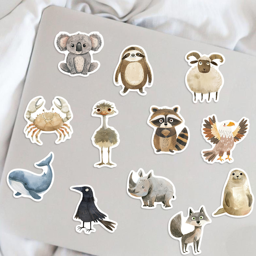 

50pcs Cute Childrens Book Paintings Animals Stickers Aesthetic Decal Luggage Skateboard Cute Graffiti Girl Boy Sticker Toys