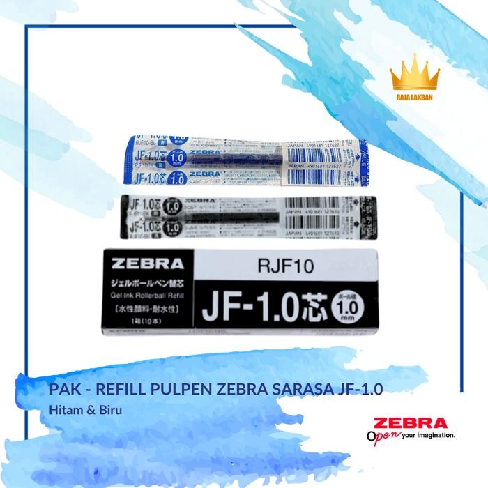 

Isi Ulang Pulpen Refill Zebra Sarasa JF 1.0 mm/ Tinta Hitam & Biru - PAK - Hitam