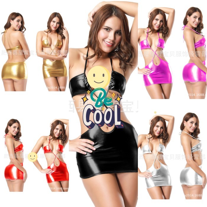 LINGERIE LINGERE SEKSI HOT SEXY LINGERES CLUBBING DRESS BAJU DINAS MALAM - Hitam
