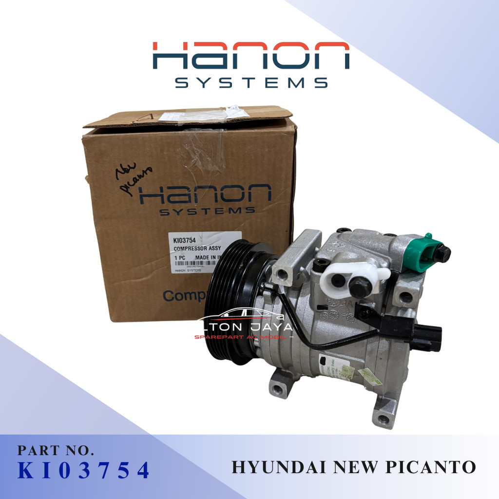 KOMPRESOR COMPRESSOR AC HYUNDAI NEW PICANTO / HYUNDAI I-10 GEN 1 HANON ASLI KI03754