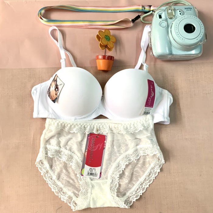 Bra push up, Bra kawat, Bra set, Bra sexy, BRA, Import - Putih, 32
