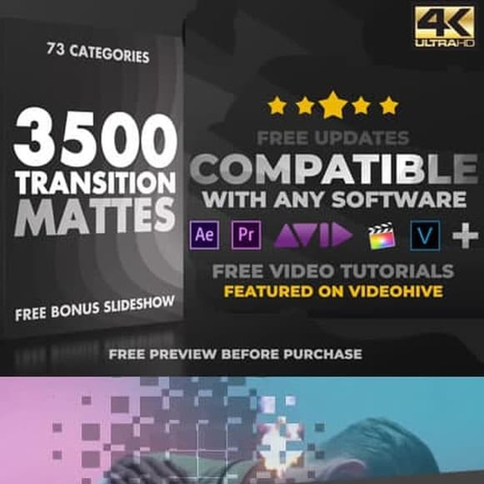 PLUGIN 3500 ULTIMATE TRANSITION MATTES PACK - TRANSISI  AFTER EFFECT PREMIERE PRO AVID FINAL CUT