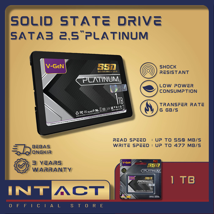 SSD V-GeN 1TB SATA 3 Solid State Drive 2.5" Inch VGEN - RESCUE 1TB