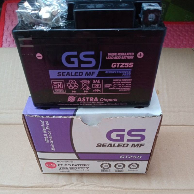 PASTI ASLI AKI MOTOR GS ASTRA GTZ5S  AKI MOTOR BEAT VARIO MIO AKI KERING