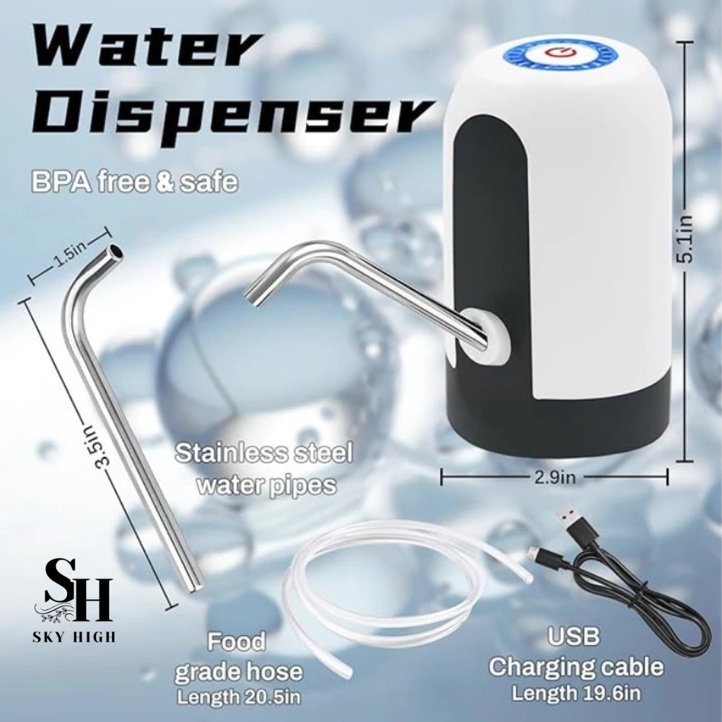 Pompa Air galon elektrik lampu LED Electric pump water dispenser SILENT POWER PUMP Auto Off Timer