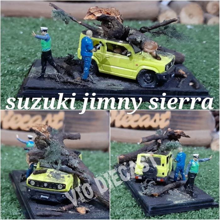 Die-cast Suzuki Jimny Sierra crash mainan anak skala 64