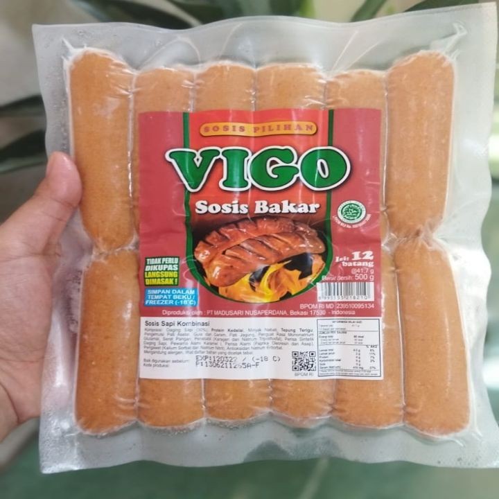 

(DERIFROZEN) vigo sosis sapi bakar 500gr isi 12