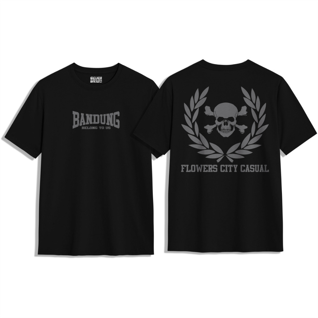 Kaos Distro Football Bandung Flowers City Casual Dewasa Combed 24s