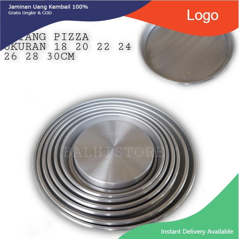 LOYANG PIZZA BESAR / LOYANG KUE NAMPAN BULAT ALUMINIUM PRESS TEBAL