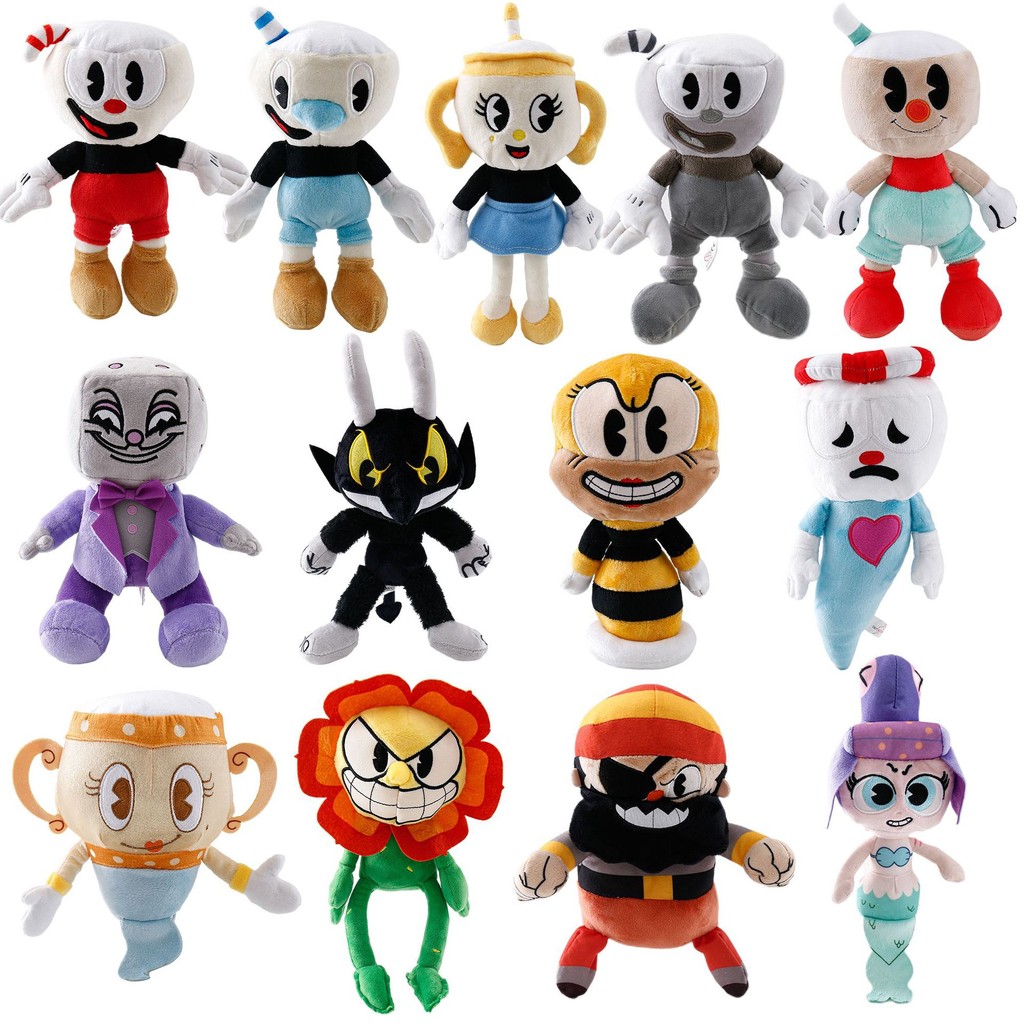 23-30cm Adventure Game Cuphead Plush Toy Mugman The Devil Legendary Chalice Plush Dolls Toys for Chi