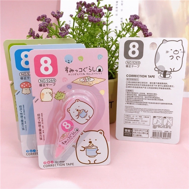 

MMD Correction Tape 8 Meter Students Stationary School Supplies Multiple Color 8M Karakter Lucu Unicorn Penghapus Pena Roll Kertas Mini