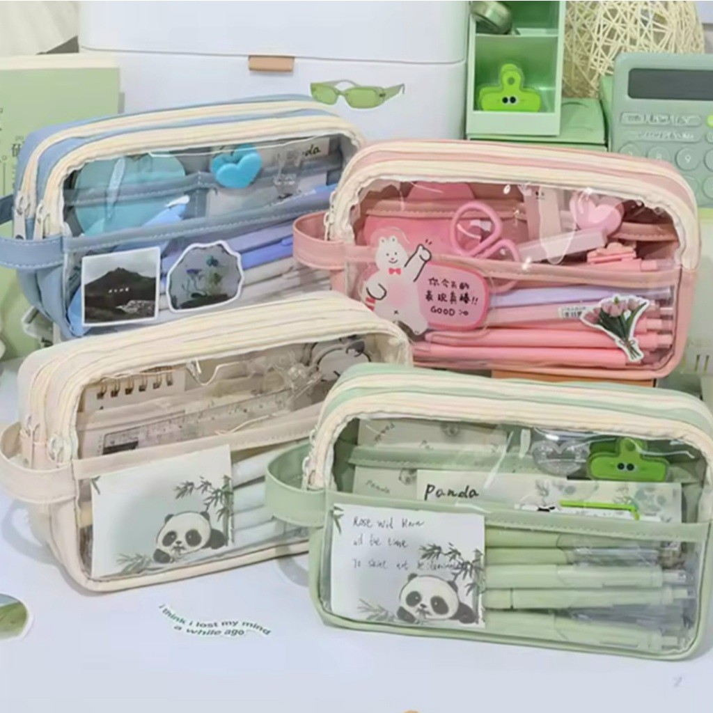 

GARNESHOP Tempat Pensil Korea Jumbo Multi Sekat Nylon Oxford