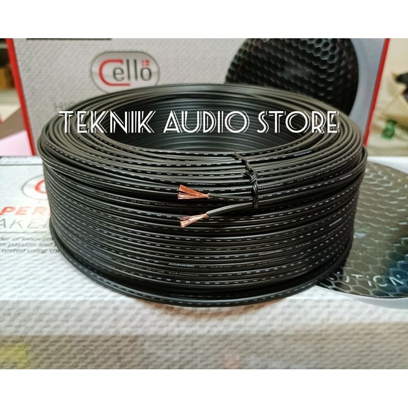 Kabel Speaker Rostand Tembaga 99.9% Murni 2x0.75mm(18awg)
