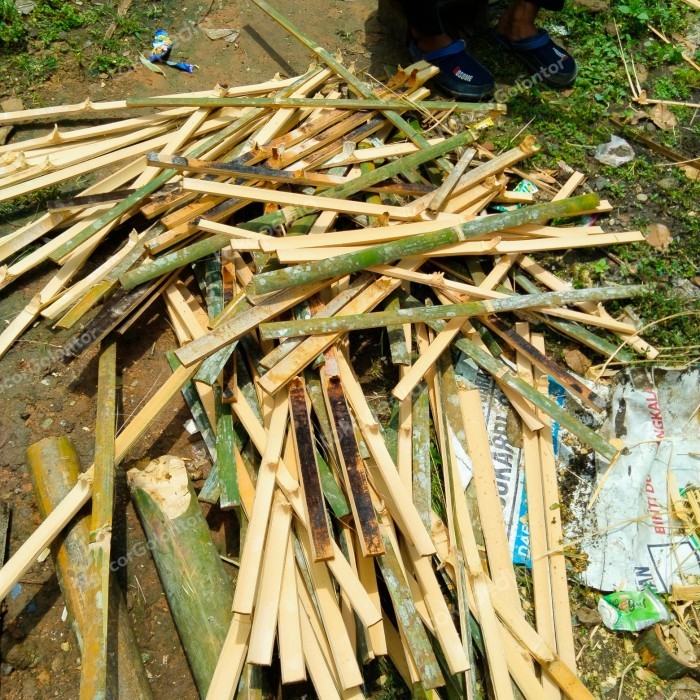 bilah bambu pagar panjang .bilah bambu
