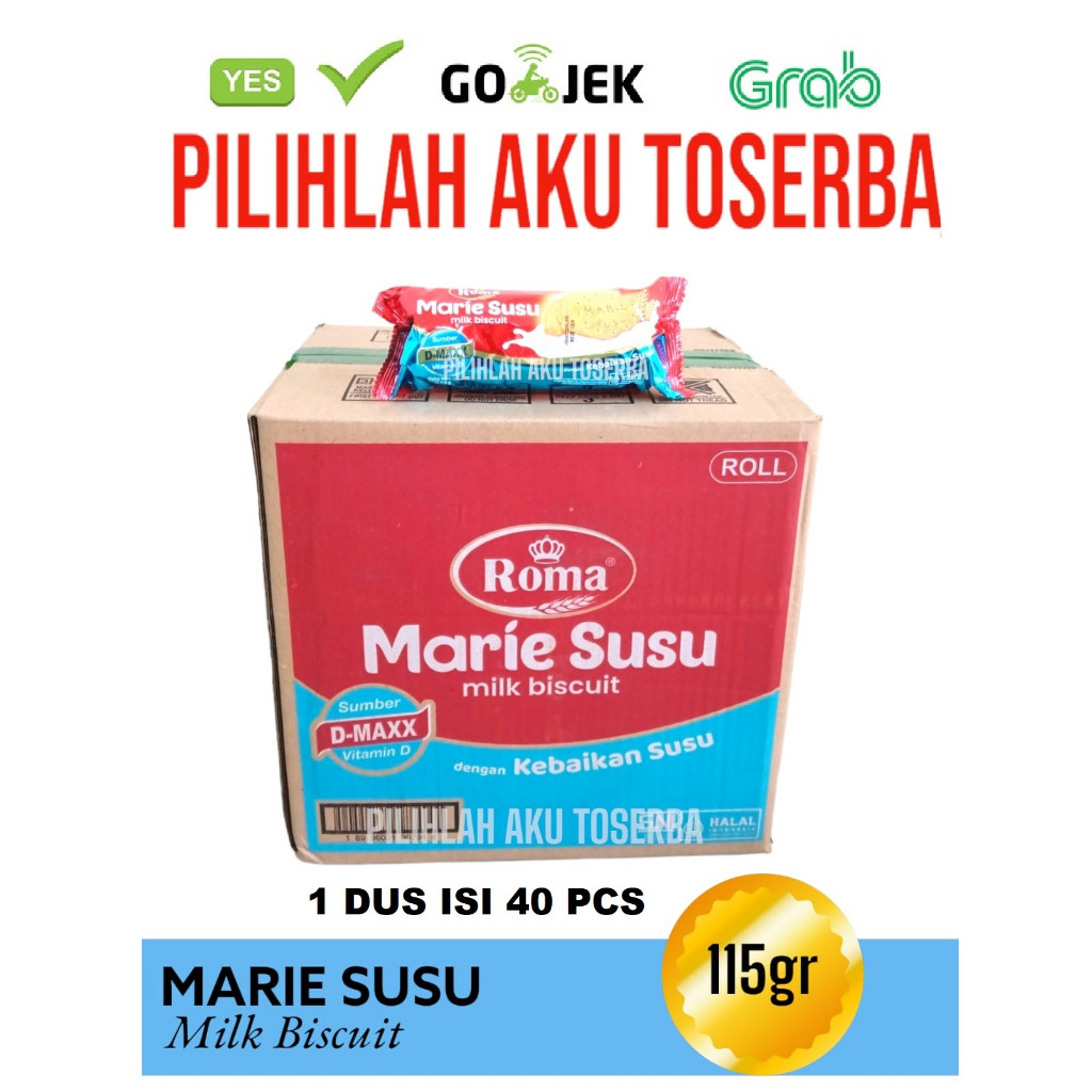 

Biskuit Roma Marie Susu Biscuit 115 gr (1 DUS ISI 40 )