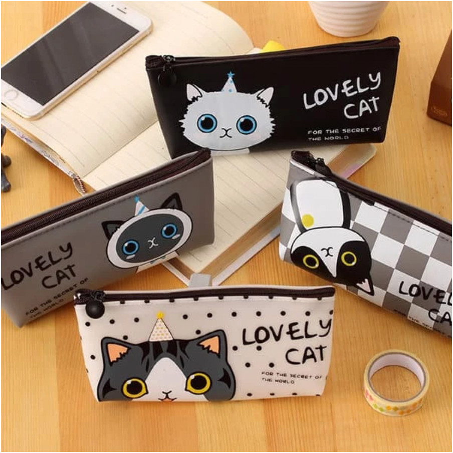 

Pouch Tempat Pensil Lucu Karakter Cat / Pencil Case Motif Kucing Cute Tempat Pensil Kekinian Import