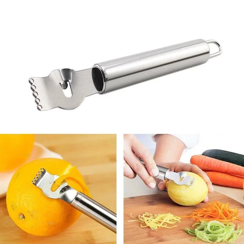 

1pcs Stainless Steel Lemon Peeler Orange Fruit Citrus Zester Peeler Kitchen Bar Craft Stainless Steel Knife Peeling Tools