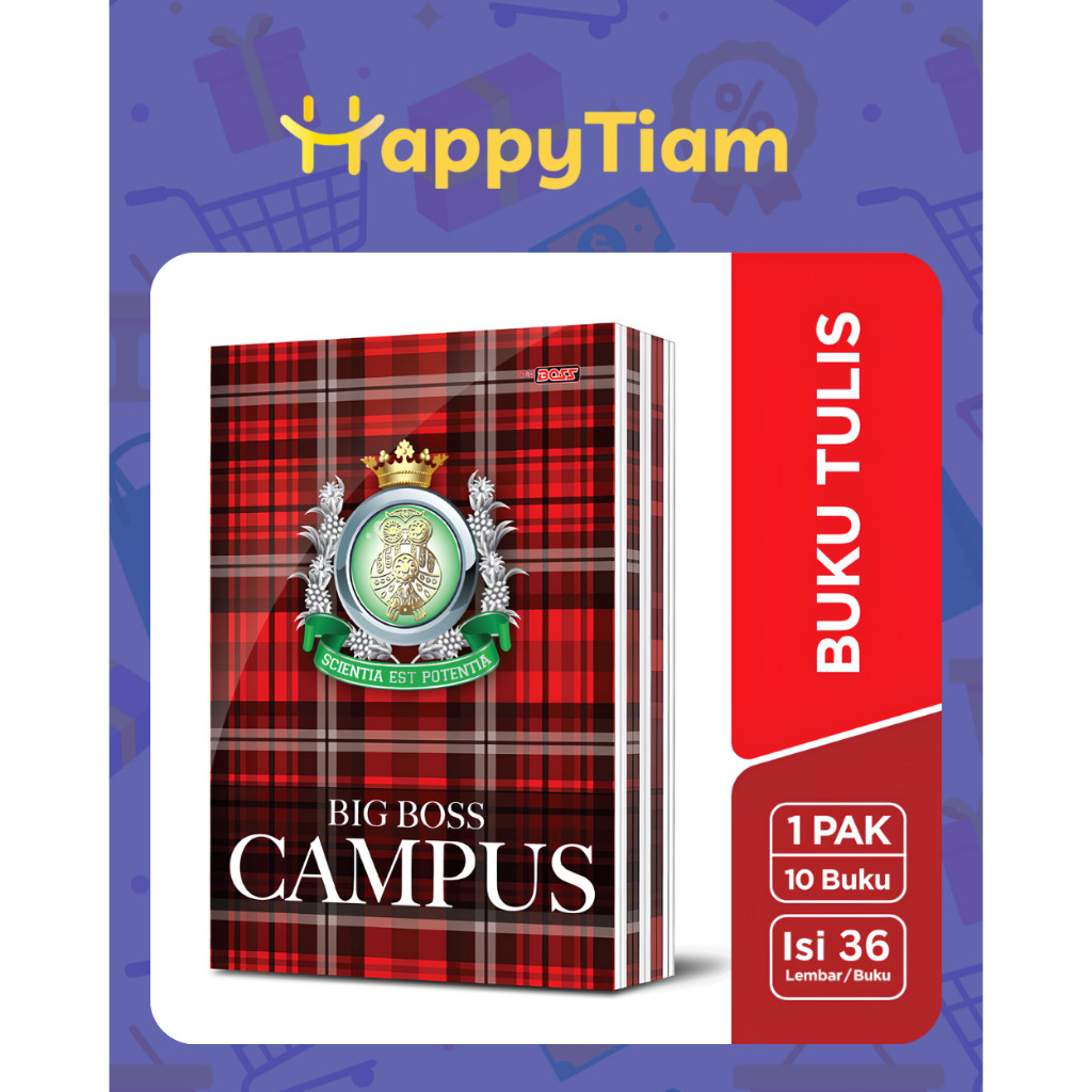 

TERMURAH BUKU TULIS SIDU 36 LEMBAR MY CAMPUS BIGBOSS SKOLA OKEY 1 PAK ISI 10 BOXY PANJANG 98