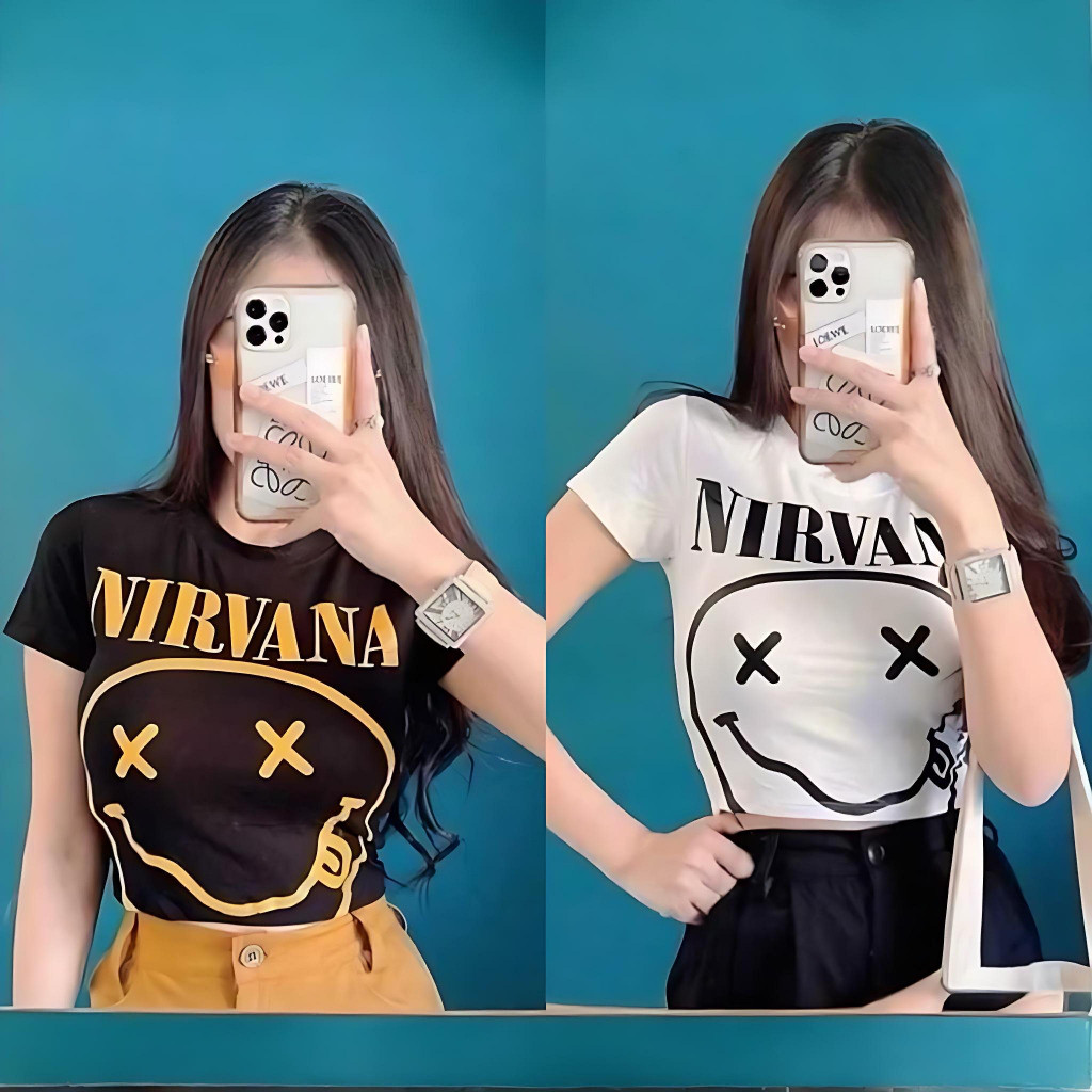 Crop NIRNA 01 / Atasan Crop Top NIRNA Rib / Baju Crop Wanita Bahan Adem / JOANA FASHION