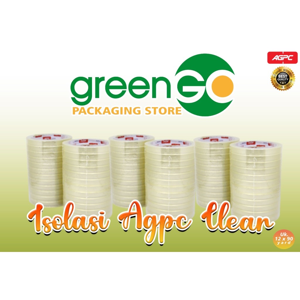 

[LW] ISOLASI AGP CLEAR ISOLASI BENING 12 MM X 90 YARD SOLATIP ATK KANTOR KUAT MURAH